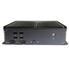 PC Fanless da caixa do LAN 6USB 6COM Intel I3 I5 128G MSATA do dobro de MIS-ITX06FL