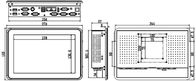 10,1 do” PCES painel, tela táctil capacitivo, computador industrial do PC do painel de toque, J1900, 2LAN, 6COM, IPPC-1206TW1