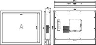 PLM-1705T 17&quot; desenho industrial do fio da liga de alumínio do uso do monitor Ip65 do tela táctil