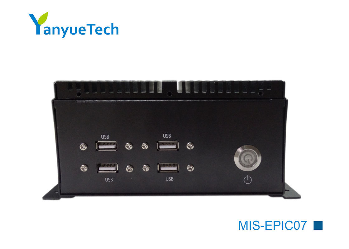 MIS-EPIC07 série dupla 6 USB da rede 6 do processador central de nenhuma série 3855U ou J1900 encaixada industrial do computador do fã