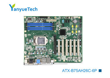 PCI industrial do entalhe 6 de COM 12 USB 7 do LAN 6 da microplaqueta 2 do cartão-matriz PCH B75 de ATX-B75AH26C-6P Intel ATX